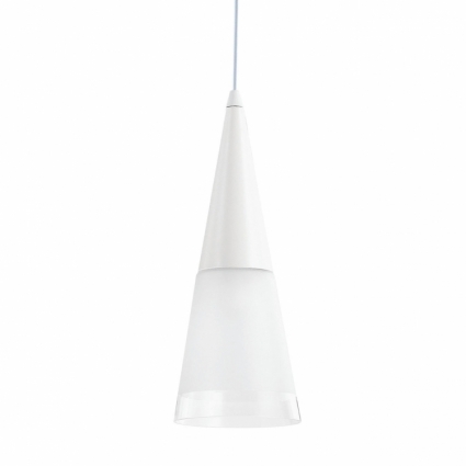 Подвесной светильник Ideal Lux Cono SP1 Bianco в современном стиле, цвет белый