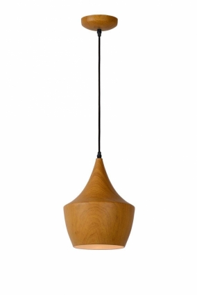 Подвесной светильник Lucide Woody 76362/01/72 в современном стиле, цвет коричневый