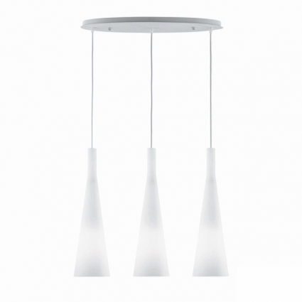 Подвесной светильник Ideal Lux Milk SP3 в современном стиле, цвет белый, мощность 180 Вт