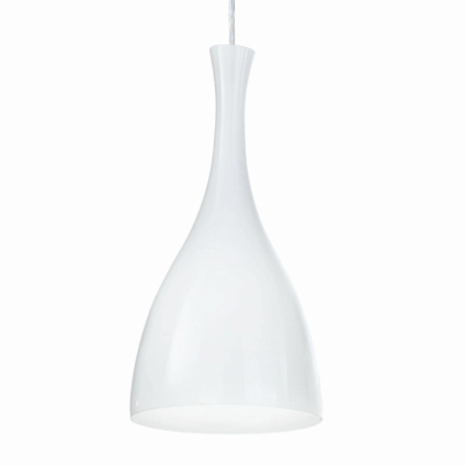Подвесной светильник Ideal Lux Olimpia SP1 Bianco в современном стиле, цвет белый