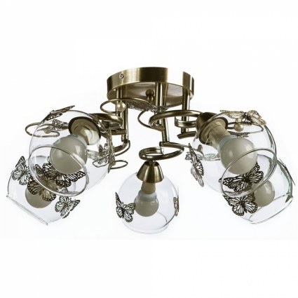 Потолочная люстра Arte Lamp 29 A5004PL-5AB в стиле ретро, цвет бронза