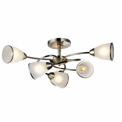 Потолочная люстра Arte Lamp 3 A6059PL-6AB в современном стиле, цвет белый
