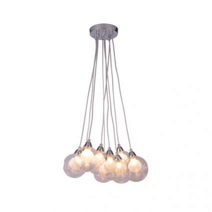 Подвесная светодиодная люстра Arte Lamp Pallone A3025SP-9CC в современном стиле, цвет хром