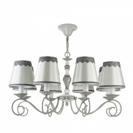 Подвесная люстра Maytoni Bouquet ARM023-08-S в стиле прованс, цвет серый