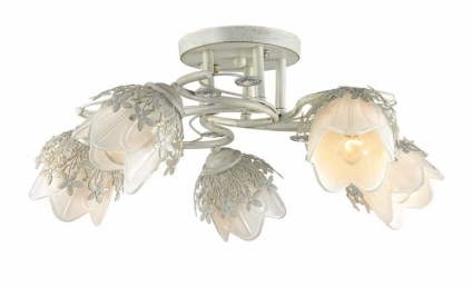 Потолочная люстра Lumion Florana 3002/5C в стиле прованс, цвет белый