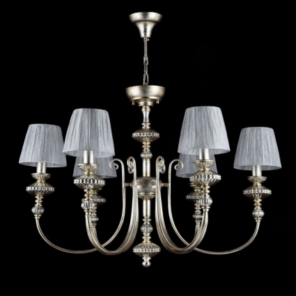 Подвесная люстра Maytoni Serena Antique ARM041-06-G в стиле арт-деко, цвет белый