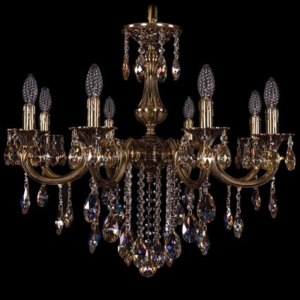 Подвесная люстра Bohemia Ivele 1702/8/265/B/GB/K701 в классическом стиле, цвет золотой