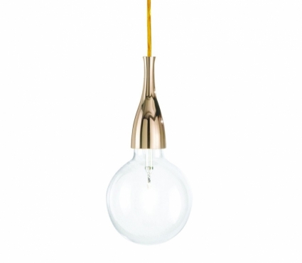Подвесной светильник Ideal Lux Minimal SP1 Oro в стиле ретро, цвет золотой
