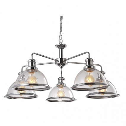 Подвесная люстра Arte Lamp Oglio A9273LM-5CC в стиле лофт, цвет хром