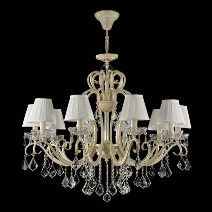 Подвесная люстра Maytoni Triumph ARM288-10-G в стиле прованс, цвет белый