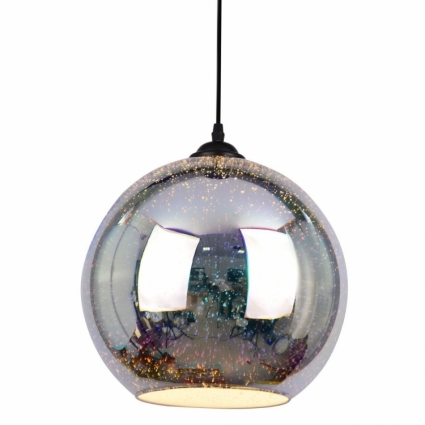 Подвесной светильник Arte Lamp Miraggio A3230SP-1BK в современном стиле, цвет зеркальный
