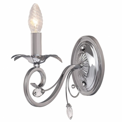 Бра Silver Light Diana 725.44.1 в стиле прованс, цвет хром, мощность 60 Вт