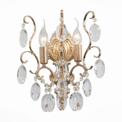 Бра ST Luce Orecchini SL846.201.02 в стиле арт-деко, цвет золотой, мощность 80 Вт