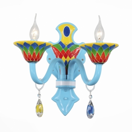 Бра ST Luce Ornato SL674.781.02 в современном стиле, цвет голубой, мощность 80 Вт