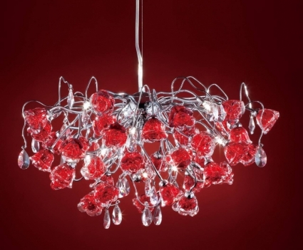 Подвесная люстра Citilux Rosa Rosso EL325P15.2 в стиле арт-деко, цвет розовый