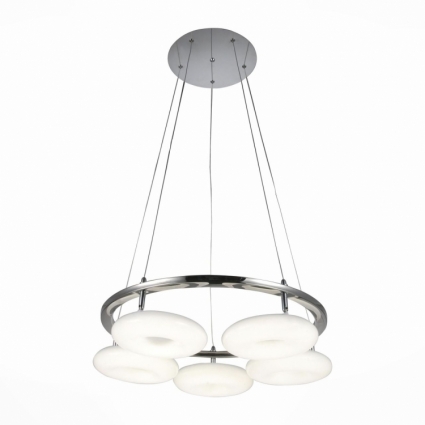 Подвесная светодиодная люстра ST Luce SL903.103.05 в стиле Хай-тек, цвет белый