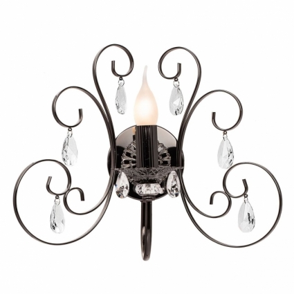 Бра Silver Light Vienna 155.49.1 в классическом стиле, цвет черный, мощность 60 Вт