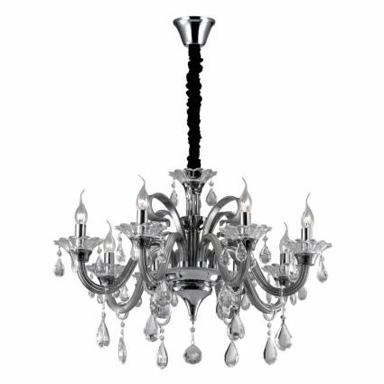 Подвесная люстра Ideal Lux Colossal SP8 Grigio в классическом стиле, цвет серый