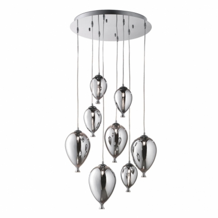 Подвесная люстра Ideal Lux Clown SP8 Cromo в стиле Хай-тек, цвет хром