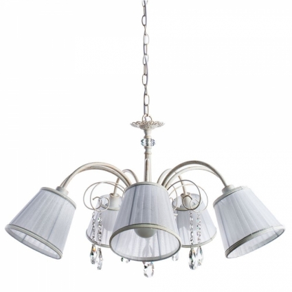 Подвесная люстра Arte Lamp Alexia A9515LM-7WG в стиле арт-деко, цвет белый