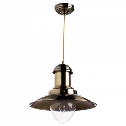 Подвесной светильник Arte Lamp Fisherman A5530SP-1AB в стиле кантри, цвет бронза