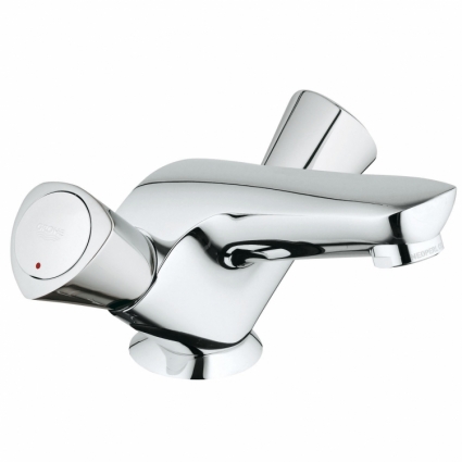 Смеситель для раковины Grohe Costa S с донным клапаном (литой излив), двухвентильный, хром