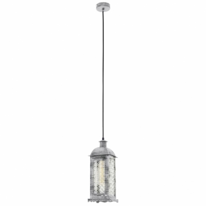 Подвесной светильник Eglo Vintage 49216 в стиле ретро, цвет серебро, мощность 60 Вт