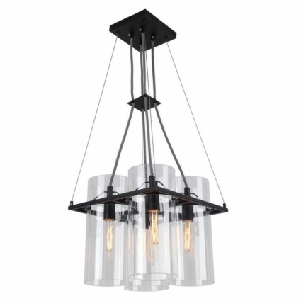 Подвесная люстра Arte Lamp 58 A8586SP-4BK в стиле лофт, цвет черный