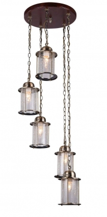 Подвесная люстра ST Luce Volantino SL150.303.05 в стиле кантри, цвет коричневый