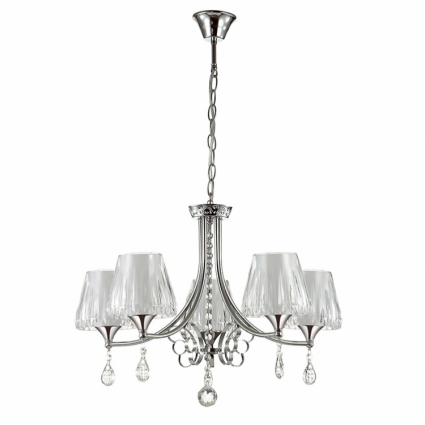Подвесная люстра Lumion Modesta 3411/5 в стиле арт-деко, цвет белый, мощность 200 Вт