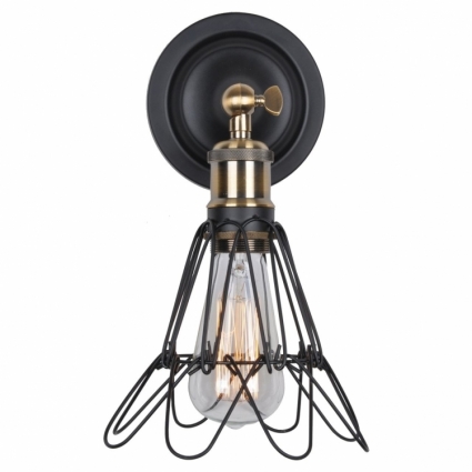 Бра ST Luce Gabbia SLD963.301.01 в стиле лофт, цвет черный, мощность 60 Вт