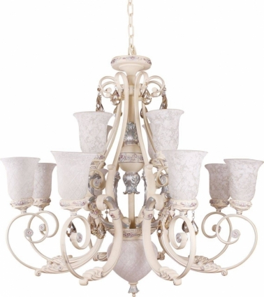 Подвесная люстра ST Luce Sogni SL251.503.12 в стиле прованс, цвет белый