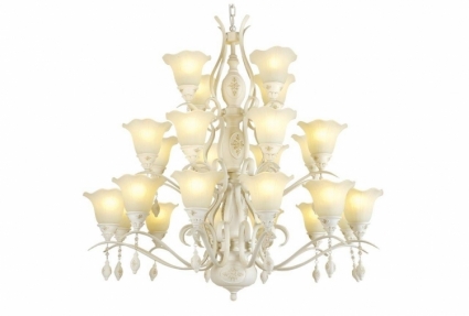 Подвесная люстра ST Luce Canzone SL250.503.24 в стиле прованс, цвет белый