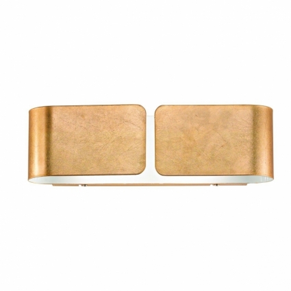 Настенный светильник Ideal Lux Clip AP2 Small Oro в стиле Хай-тек, цвет золотой