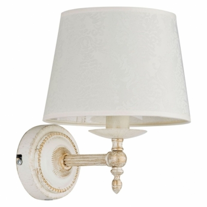 Бра Alfa Roksana White 18530 в стиле прованс, цвет белый, мощность 40 Вт