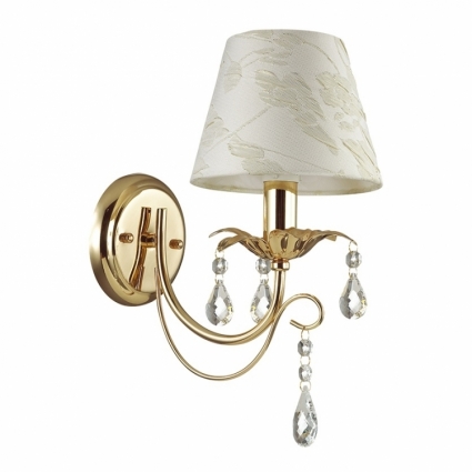 Бра Odeon Light Plesansa 3431/1W в классическом стиле, цвет белый, мощность 40 Вт