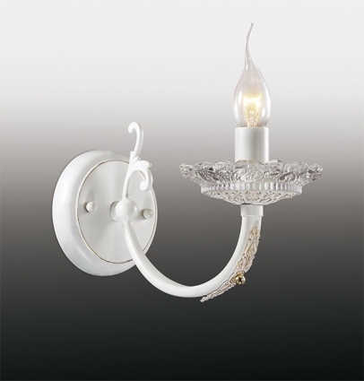 Бра Odeon Light Barra 2698/1W в стиле прованс, цвет белый, мощность 60 Вт