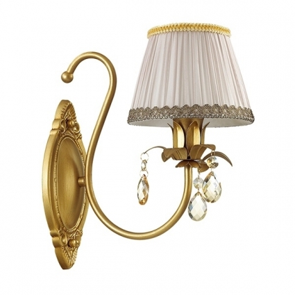 Бра Odeon Light Carolla 3398/1W в классическом стиле, цвет белый, мощность 40 Вт