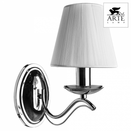 Бра Arte Lamp Domain A9521AP-1CC в стиле прованс, цвет белый, мощность 40 Вт