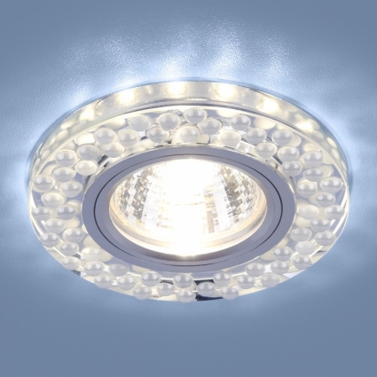 Встраиваемый светильник Elektrostandard 2194 MR16 SL/WH зеркальный/белый 4690389099298 в современном стиле, цвет белый