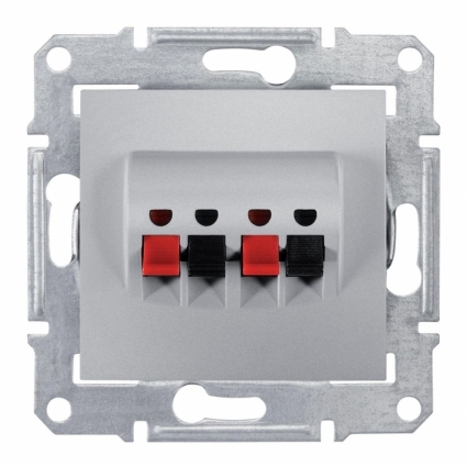 Аудиорозетка х2 Schneider Electric Sedna SDN5400160 в современном стиле, цвет серебро