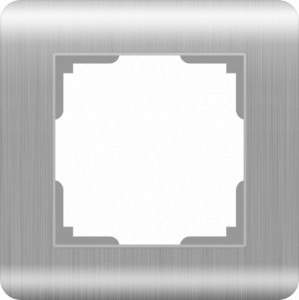Werkel Рамка Stream на 1 пост серебряный WL12-Frame-01 4690389076367 в современном стиле, цвет серебро