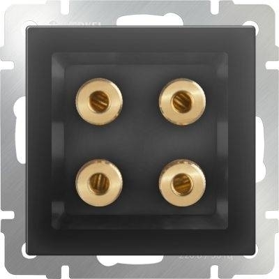 Werkel Акустическая розетка х4 черный матовый WL08-AUDIOx4 4690389063725 цвет черный