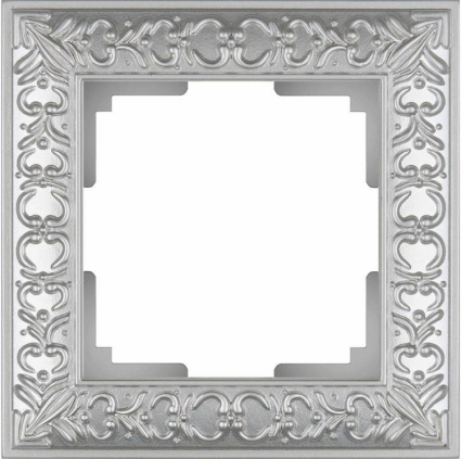 Werkel Рамка Antik на 1 пост жемчужный WL07-Frame-01 4690389063497 в классическом стиле, цвет серый
