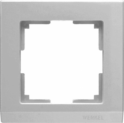 Werkel Рамка Stark на 1 пост серебряный WL04-Frame-01 4690389063688 в современном стиле, цвет серебро