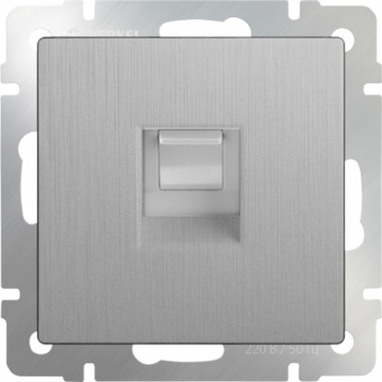 Werkel Розетка Ethernet RJ-45 серебряная рифленая WL09-RJ-45 4690389085062 цвет серебро