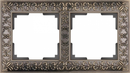 Werkel Рамка Antik на 2 поста бронза WL07-Frame-02 4690389054365 в классическом стиле, цвет бронза
