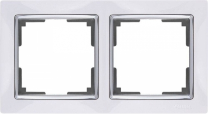 Werkel Рамка Snabb на 2 поста белая WL03-Frame-02-white 4690389046117 в современном стиле, цвет белый