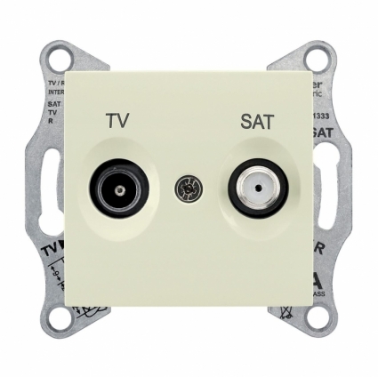 Розетка TV/SAT оконечная Schneider Electric Sedna 1dB SDN3401647 в современном стиле, цвет бежевый