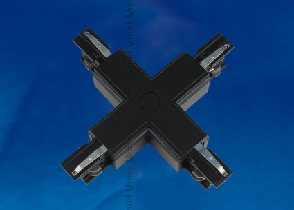 Соединитель для шинопроводов Х-образный (09748) Uniel UBX-A41 Black цвет черный